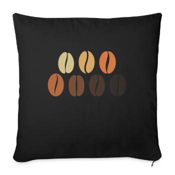 Coffee Roaster Kaffee Rösten Bohnen - Sofakissenbezug 45 x 45 cm - Schwarz - Vorne