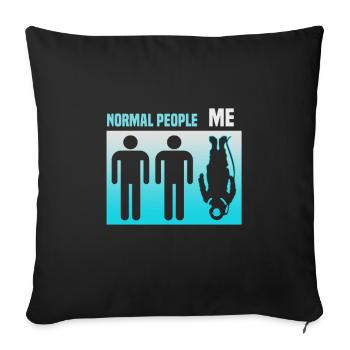 Instructeur de conception de plongée sous-marine Snorkeling - Housse de coussin décorative 45 x 45 cm - noir - Devant