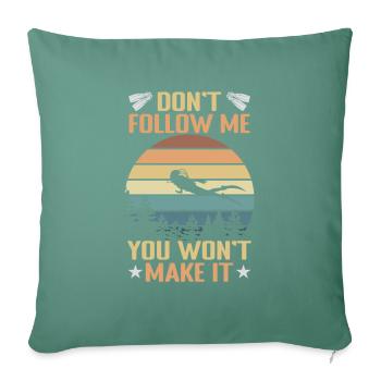 Scuba Diver Design Instructor Snorkeling - Sofa pillowcase 17,3'' x 17,3'' (45 x 45 cm) - cypress green - Front