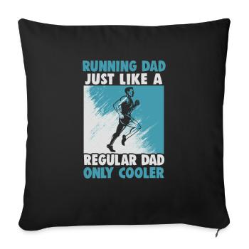 Running Marathon Runner Running - Sofa pillowcase 17,3'' x 17,3'' (45 x 45 cm) - black - Front