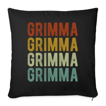 Grimma Stadt Retro Vintage - Sofakissenbezug 45 x 45 cm - Schwarz - Vorne