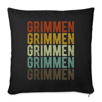 Grimmen Stadt Retro Vintage - Sofakissenbezug 45 x 45 cm - Schwarz - Vorne