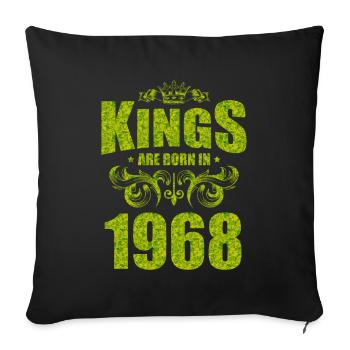 kings are born 1968 - Sofa pillowcase 17,3'' x 17,3'' (45 x 45 cm) - black - Front