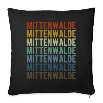 Mittenwalde Stadt Retro Vintage - Sofakissenbezug 45 x 45 cm - Schwarz - Vorne