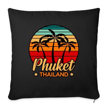 Thailand - Sofa pillowcase 17,3'' x 17,3'' (45 x 45 cm) - black - Front
