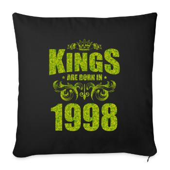kings are born 1998 - Sofa pillowcase 17,3'' x 17,3'' (45 x 45 cm) - black - Front
