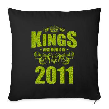 kings are born 2011 - Sofa pillowcase 17,3'' x 17,3'' (45 x 45 cm) - black - Front