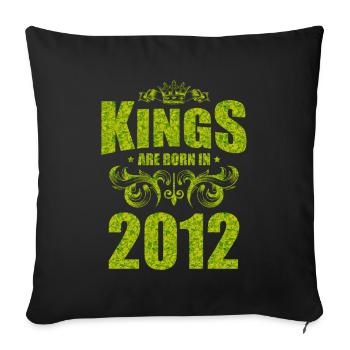 les rois sont nés en 2012 - Housse de coussin décorative 45 x 45 cm - noir - Devant