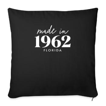 Made 1962 in Florida. Cute Birthday Party - Sofa pillowcase 17,3'' x 17,3'' (45 x 45 cm) - black - Front