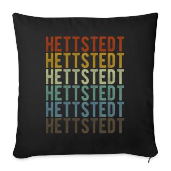 Hettstedt Stadt Retro Vintage - Sofakissenbezug 45 x 45 cm - Schwarz - Vorne