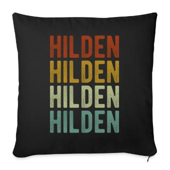 Hilden Stadt Retro Vintage - Sofakissenbezug 45 x 45 cm - Schwarz - Vorne