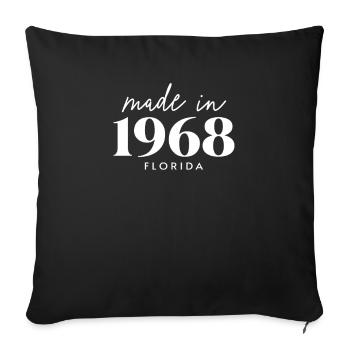 Made 1968 in Florida. Cute Birthday Party - Sofa pillowcase 17,3'' x 17,3'' (45 x 45 cm) - black - Front