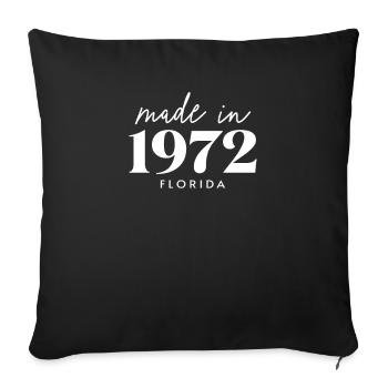 Made 1972 in Florida. Cute Birthday Party - Sofakissenbezug 45 x 45 cm - Schwarz - Vorne