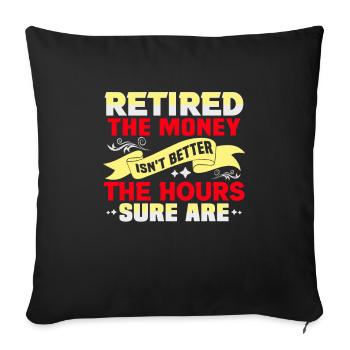 Retirement Gift idea Pension - Sofa pillowcase 17,3'' x 17,3'' (45 x 45 cm) - black - Front