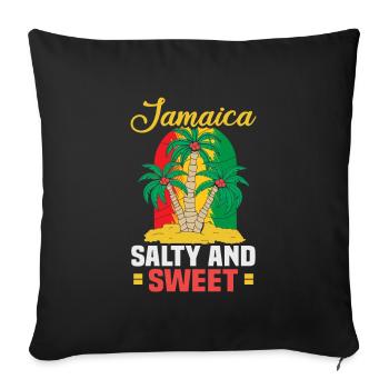 Jamaica Beach Holiday by the Sea Design Beach Motif - Housse de coussin décorative 45 x 45 cm - noir - Devant