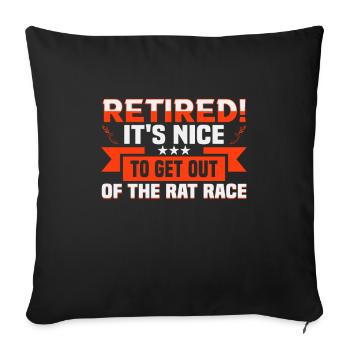Retirement Gift idea Pension Work colleague - Sofa pillowcase 17,3'' x 17,3'' (45 x 45 cm) - black - Front