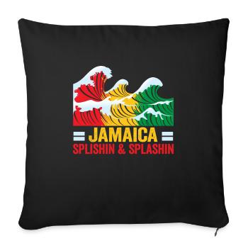 Jamaica Beach Holiday by the Sea Design Beach Motif - Housse de coussin décorative 45 x 45 cm - noir - Devant
