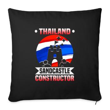 Thaïlande Beach Holiday by the Sea Design Beach Motif - Housse de coussin décorative 45 x 45 cm - noir - Devant