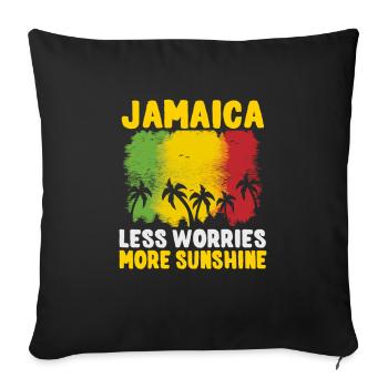 Jamaica Beach Holiday by the Sea Design Beach Motif - Housse de coussin décorative 45 x 45 cm - noir - Devant