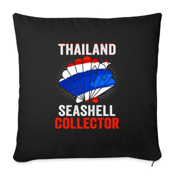 Thailand Beach Holiday by the Sea Design Beach Motif - Sofa pillowcase 17,3'' x 17,3'' (45 x 45 cm) - black - Front