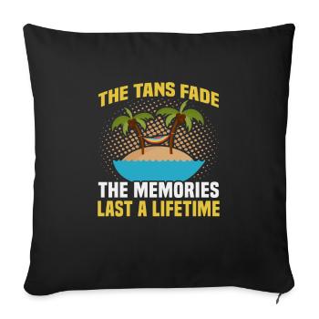 Beach holiday by the sea Design beach motif - Sofa pillowcase 17,3'' x 17,3'' (45 x 45 cm) - black - Front