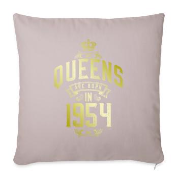 Reines nées en 1954 - Housse de coussin décorative 45 x 45 cm - taupe clair - Devant