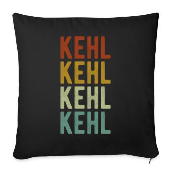 Kehl Stadt Retro Vintage - Sofakissenbezug 45 x 45 cm - Schwarz - Vorne
