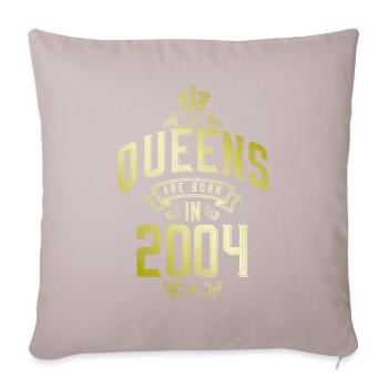 Queens born in 2004 - Sofakissenbezug 45 x 45 cm - helles Taupe - Vorne