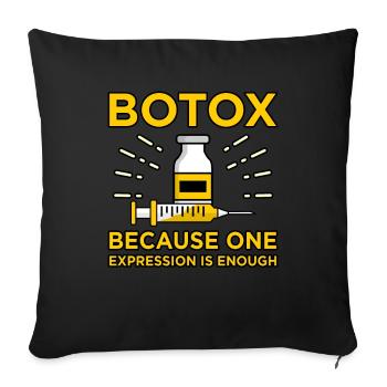 Botox - Sofakissenbezug 45 x 45 cm - Schwarz - Vorne