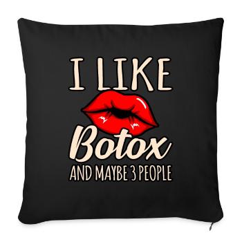 Botox - Sofakissenbezug 45 x 45 cm - Schwarz - Vorne