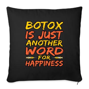 Botox - Sofakissenbezug 45 x 45 cm - Schwarz - Vorne