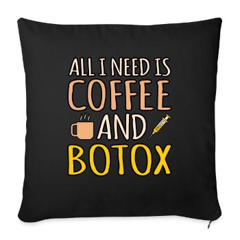 Botox - Sofakissenbezug 45 x 45 cm - Schwarz - Vorne