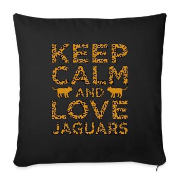 Jaguar - Sofakissenbezug 45 x 45 cm - Schwarz - Vorne