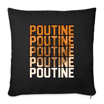 Poutine Kanadisches Fastfood - Sofakissenbezug 45 x 45 cm - Schwarz - Vorne