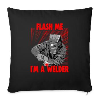 Welder slogan design for metal workers - Sofa pillowcase 17,3'' x 17,3'' (45 x 45 cm) - black - Front