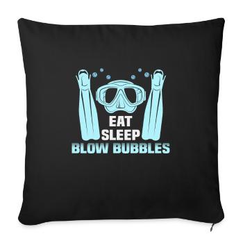 Instructeur de conception de plongée sous-marine Snorkeling - Housse de coussin décorative 45 x 45 cm - noir - Devant