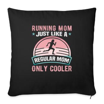 Running Marathon Runner Running - Sofa pillowcase 17,3'' x 17,3'' (45 x 45 cm) - black - Front