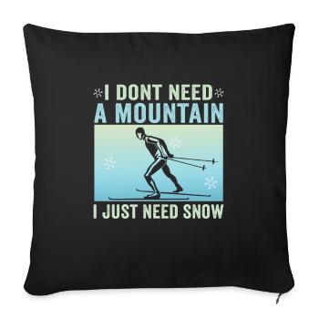 Cross-country biathlon cross-country skiers - Sofa pillowcase 17,3'' x 17,3'' (45 x 45 cm) - black - Front