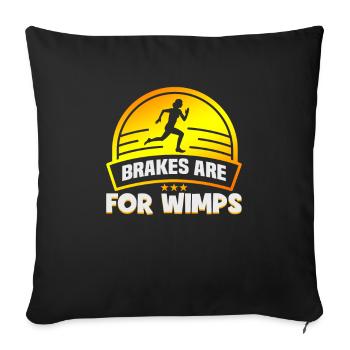Running Marathon Runner Running - Sofa pillowcase 17,3'' x 17,3'' (45 x 45 cm) - black - Front