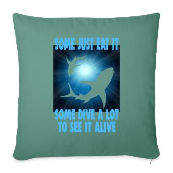 Scuba Diver Design Instructor Snorkeling - Sofa pillowcase 17,3'' x 17,3'' (45 x 45 cm) - cypress green - Front