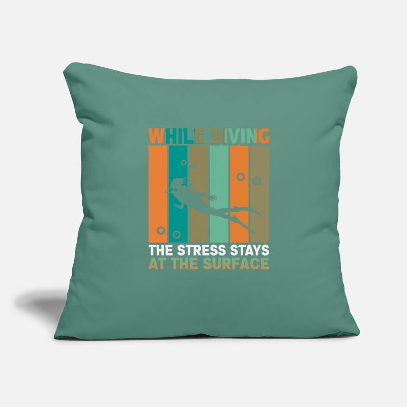 Instructeur de conception de plongée sous-marine Snorkeling Housse de coussin décorative 45 x 45 cm