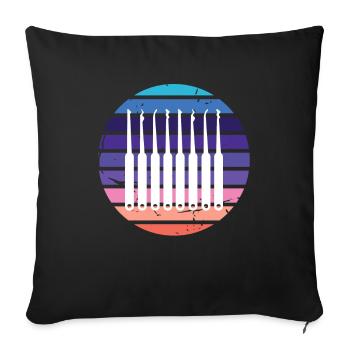 Lockpicking Retro Lockpicking Lockpicker - Sofa pillowcase 17,3'' x 17,3'' (45 x 45 cm) - black - Front