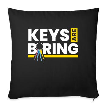 Keys Are Boring Lockpicking Lockpicker - Sofa pillowcase 17,3'' x 17,3'' (45 x 45 cm) - black - Front