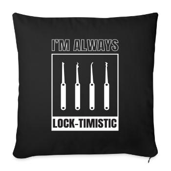 Lock-Timistic Lockpicking Lockpicker - Housse de coussin décorative 45 x 45 cm - noir - Devant