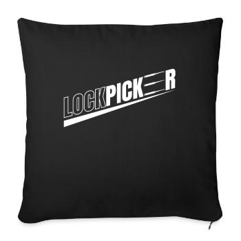 Lockpicker Lockpicking Lockpicker - Sofa pillowcase 17,3'' x 17,3'' (45 x 45 cm) - black - Front
