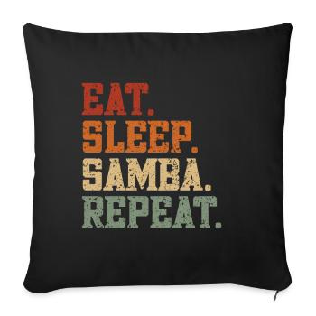 Samba - Sofakissenbezug 45 x 45 cm - Schwarz - Vorne