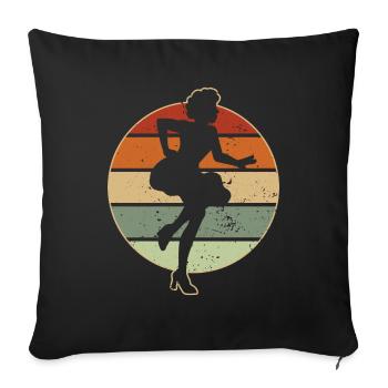 Samba - Sofakissenbezug 45 x 45 cm - Schwarz - Vorne