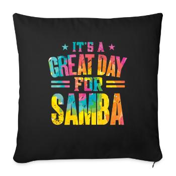 Samba - Sofakissenbezug 45 x 45 cm - Schwarz - Vorne