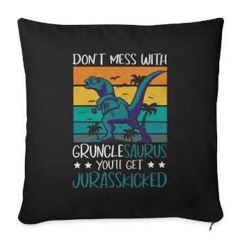 Gruncle Saurus Jurasskicked Oncle Grand-Oncle - Housse de coussin décorative 45 x 45 cm - noir - Devant