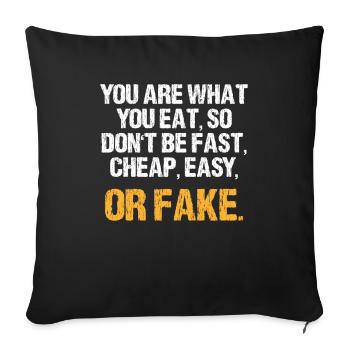 Motivation fitness Ne soyez pas rapide Pas Cher Facile Faux - Housse de coussin décorative 45 x 45 cm - noir - Devant